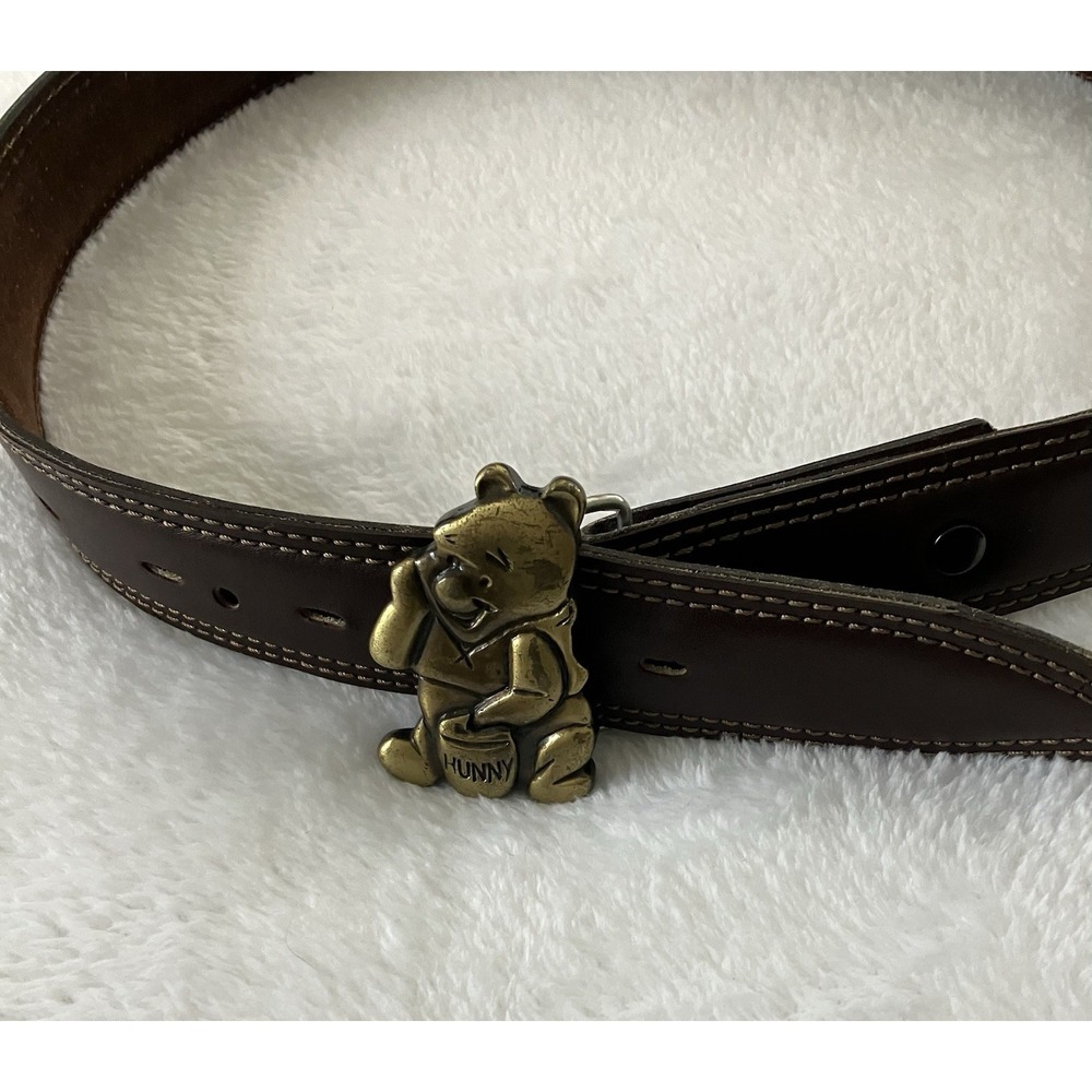 Winnie The Pooh Hunny Belt Buckle With Belt Leather